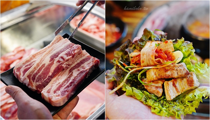 韓國首爾美食「荒謬的生肉」烤五花肉、生菜、大醬湯吃到飽，菜單價錢 @海綿飽飽的鳳梨城堡