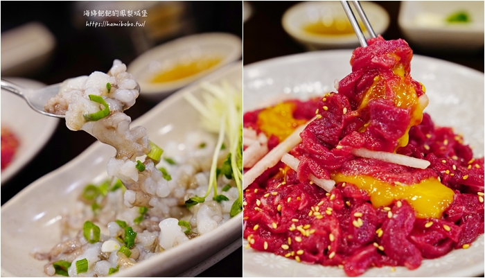 韓國首爾美食「富村生牛肉」廣藏市場必吃美食，米其林推薦生章魚、生牛肉(菜單價位) @海綿飽飽的鳳梨城堡