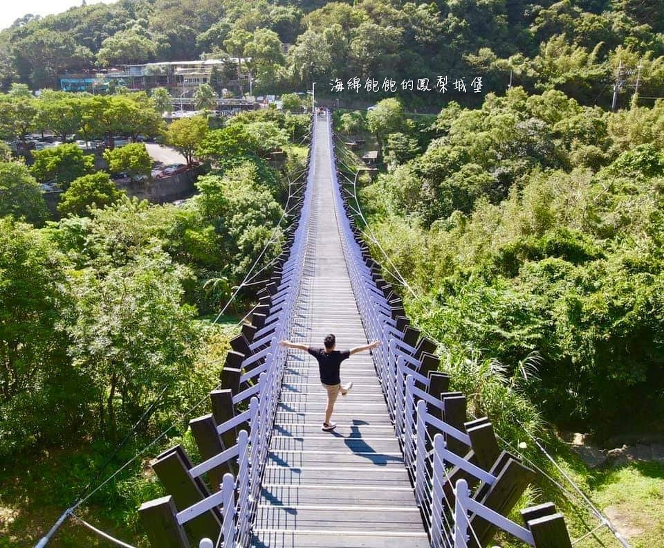 台北顏值最高的龍骨吊橋,適合情侶約會野餐的好選擇!! @海綿飽飽的鳳梨城堡